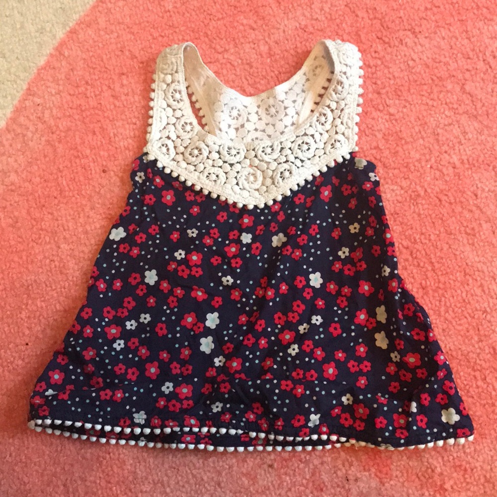 Floral And Lace Tank Top